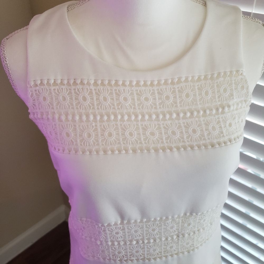 Jessica Simpson white sleeveless dress size 2 - Picture 3 of 11